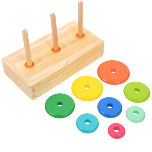 Conjunto De Anéis De Empilhamento Coloridos Para Crianças