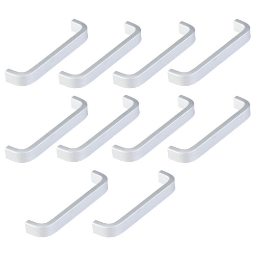10Pcs Handtag I Aluminiumlegering Till Köksskåp (Silver)