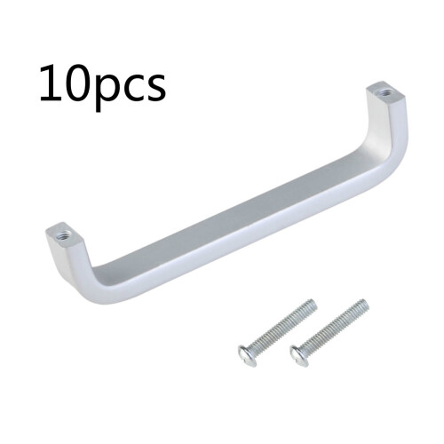 10Pcs Handtag I Aluminiumlegering Till Köksskåp (Silver) 2