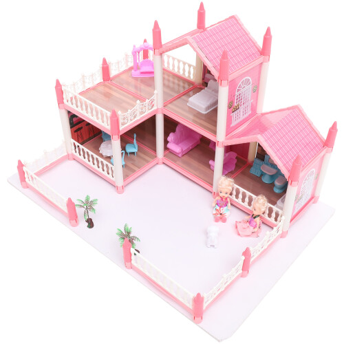 2 Conjuntos Casa De Bonecas Villa Educativo DIY -Cabeça 1