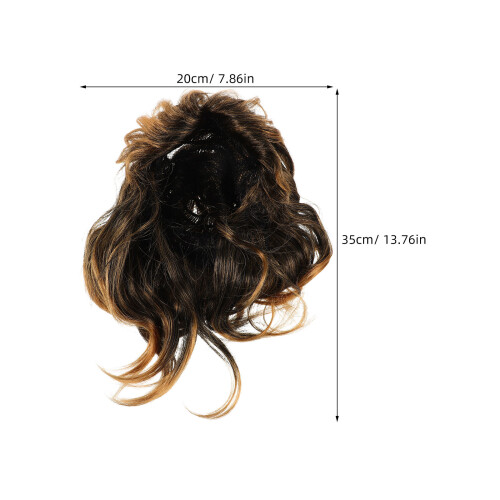 Peruca Masculina Preta Cacheada Multicolor 70 80 Punk 2