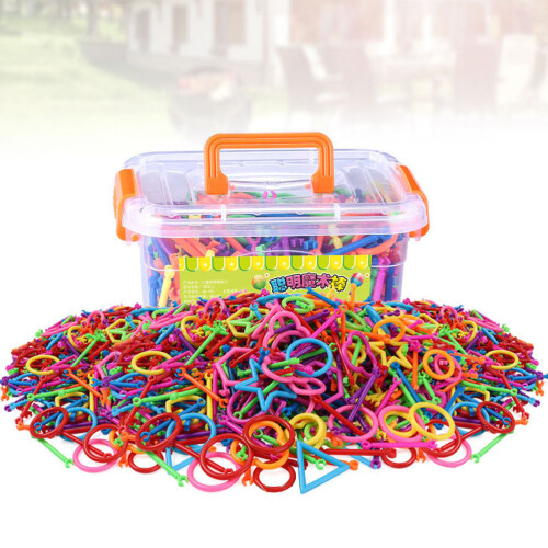 Conjunto De Blocos Plásticos Encaixáveis Para Crianças -Escolares 1