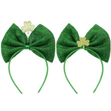 2St Saint Patricks Hårband I Grönt Tyg Clover Festlig