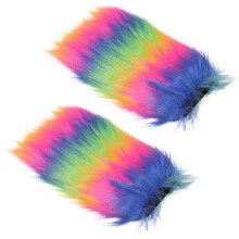 1 Paar Harige Beenwarmers Van Fauxbont Carneval En Cosplay