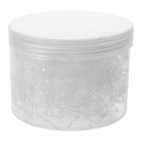 300 Pcs Clear Elastiska Hårsnoddar Mini Band I Låda För Flickor Kvinnor