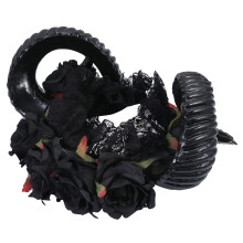 Silver Horn Hårband Halloween Foto Accessoar