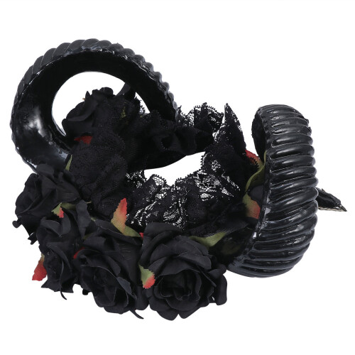 Silver Horn Hårband Halloween Foto Accessoar