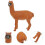 De Alpaca Mini Animal Selvagem Brinquedo 3