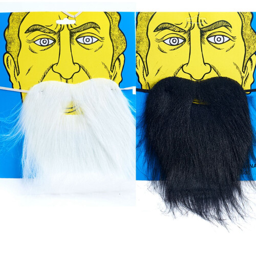 2 Wit Zwart Halloween Baard Cosplay Accessoire 1