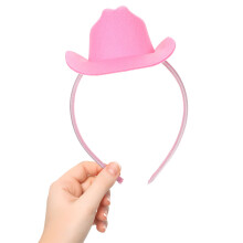 2St Trendigt Rosa Mini Cowgirl Hatt Headband I Polyester