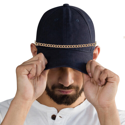 1Sats Guldig Hat Chain För Baseballkeps Truckermössa 2