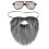 1 Set Kunstbaard Cosplay Valse Baard Met Bril 6