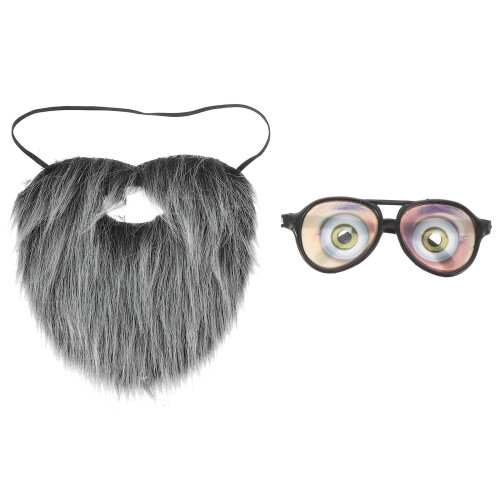 1 Set Kunstbaard Cosplay Valse Baard Met Bril 2