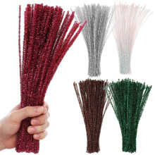 500 Pcs Tinsel Pipe Cleaners Böjbara Fuzzy Stjälkar Hantverksmaterial