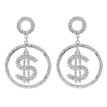 1Paar Silber Ohrschmuck Damen Alloy Ohrstecker Mit Glitzernden