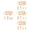 80 Stuks Paddenstoel Decoratie Kleine Versiering 8