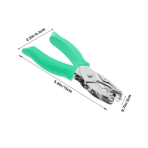 Handheld Sternform Für Papier Karten Leder Grün 1