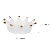 2Stk Keramik Trinket Tray Weiß Schmuckablage Für Ringe Ohrringe