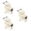 3St Mini Winkelwagen Kinderen Gouden Plastic Speelgoedset 7