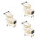 3St Mini Winkelwagen Kinderen Gouden Plastic Speelgoedset 6