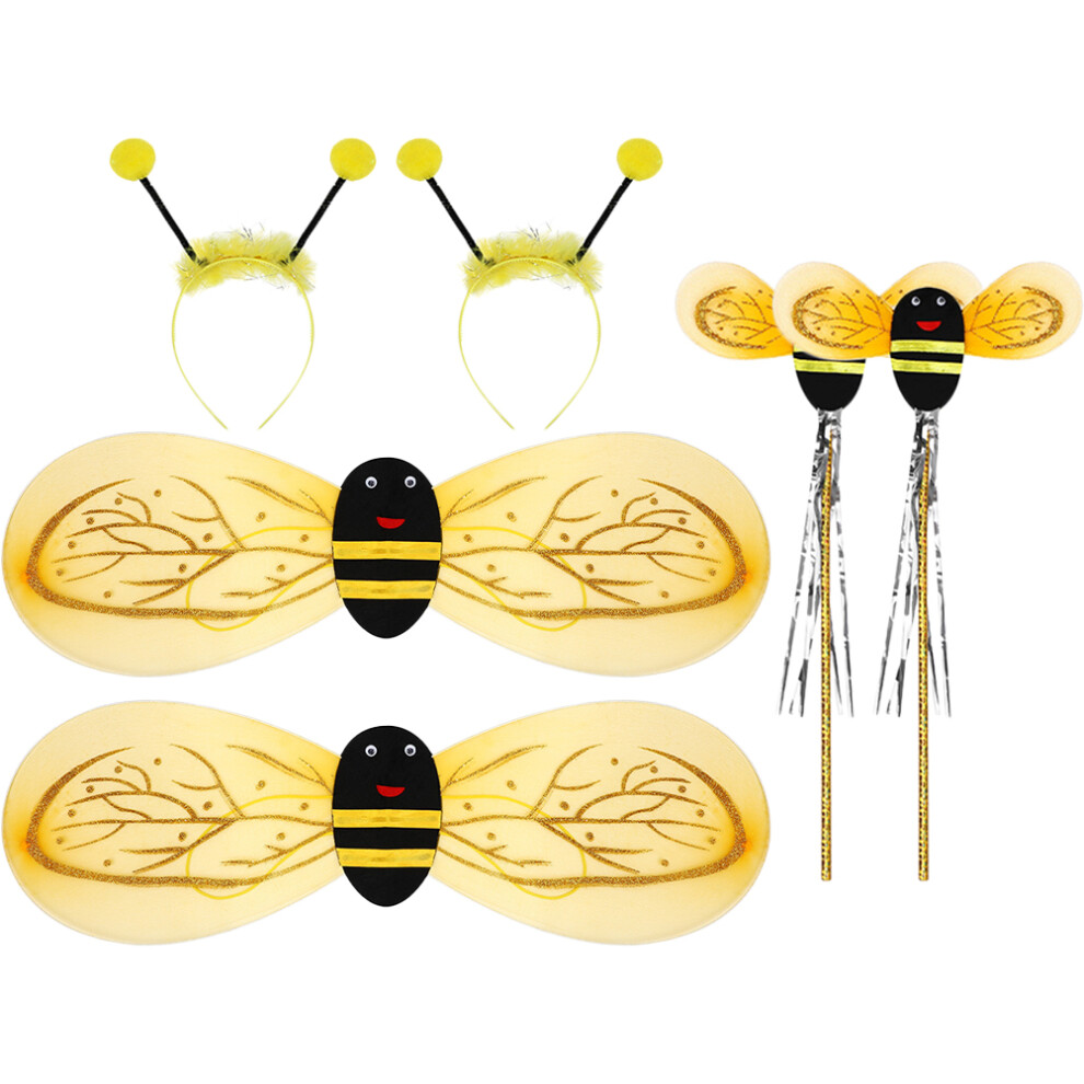 2 Zestawy KostiumóW PszczółKi Z SkrzydłAmi, Opaską I PałEczką-image