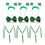 9 St Patrick's Day Onderhangers Haaraccessoire Stropdas 2,5 Cm 1