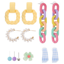 1Set Ohrhänger Ketten Design Party Schmuck Auffällig Bunt