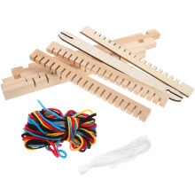 Juego De Telar De Madera Para Tejer Manualidades, Pequeño Y Educativo