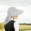 Barns Solskyddshatt Nylon Visor Ljusgrå Bred Brätte För 5