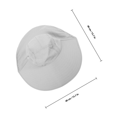 Barns Solskyddshatt Nylon Visor Ljusgrå Bred Brätte För 1