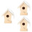 3 Unidades Mini Nido De Madera Con Cuerda De 8