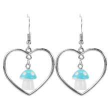 1Paar Symmetrische Blaue Ohrstecker Damen Herz Design