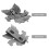3Pièces Décoration Clip Ange Argenté Visor Inspirant 9