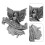 3Pièces Décoration Clip Ange Argenté Visor Inspirant 10