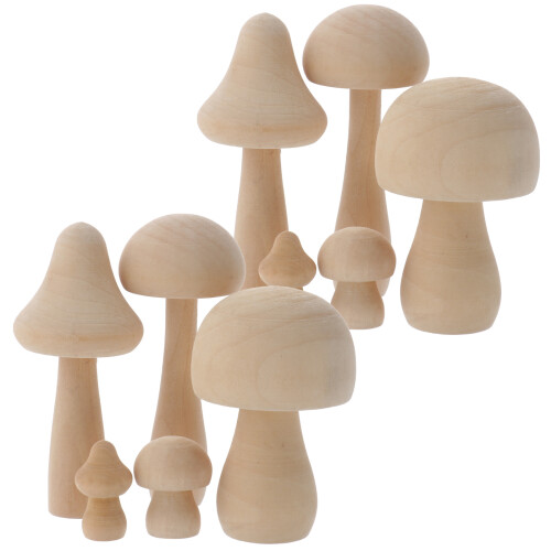 10 Unidades De De Madera Miniaturas Adornos Pequeños