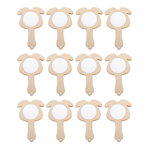 12pcs handcrafted kids mirrors unfinished mini craft accessory