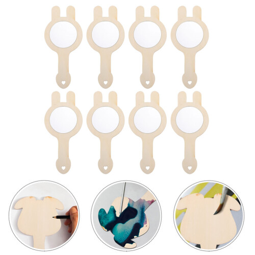 12pcs handcrafted kids mirrors unfinished mini craft accessory 1