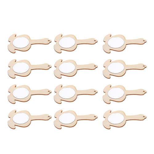 12pcs handcrafted kids mirrors unfinished mini craft accessory 2