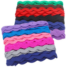2 8mm Gewelltes Band S-Form Stoffspitze Für Kleider Sarees