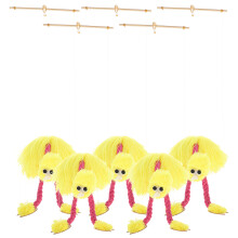 5 Unidades De Cuerda Avestruz Peluche Amarillo Para Niños