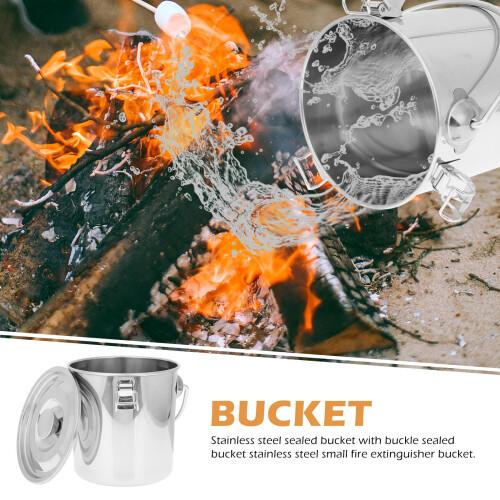 Stainless Steel Luchtdichte Draagbare Emmer Blusmiddel 2