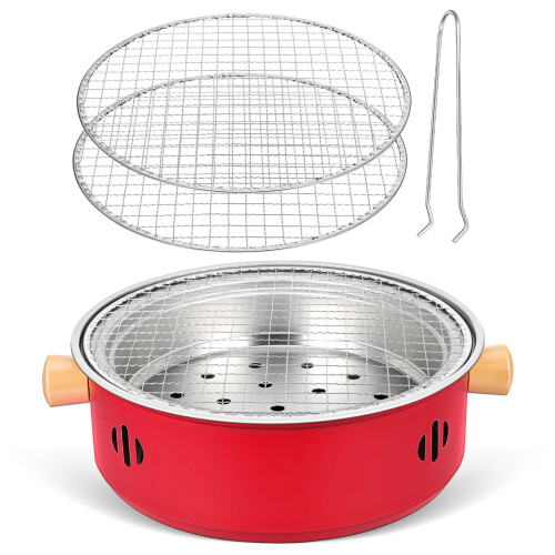 Portable Charcoal Grill Compact Bbq Stove For Camping Picnic