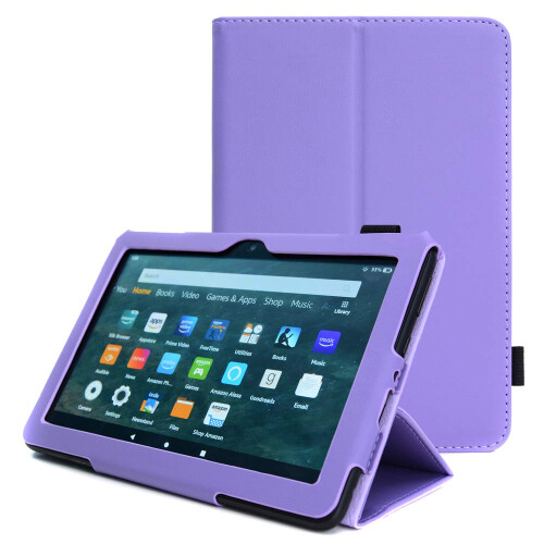 (Purple) TECHGEAR Smart Case For Amazon Fire HD 8