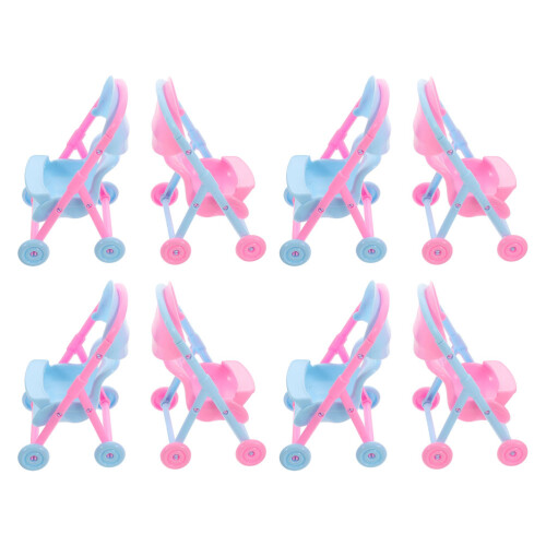 16 Pièces Poussette Bébé Miniature Réaliste Pour Maison De
