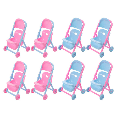 16 Pièces Poussette Bébé Miniature Réaliste Pour Maison De 2