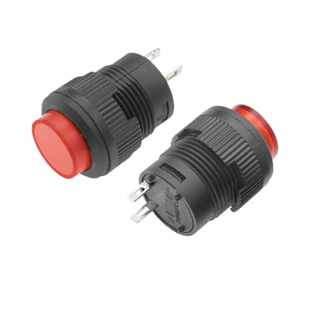 1Pc Red 16Mm Momentary Push Button Switch No Lighting 2Pin Red 16Mm Momentary Push Button 2Pin Model 9105992606900