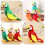 3 Unidades Peluches De Loro De Juguete Bebé 11