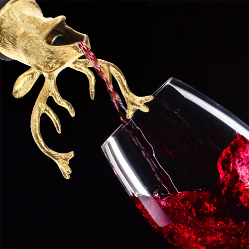 Deer Head Vinpump För Bar Fest Restaurang Guld 2