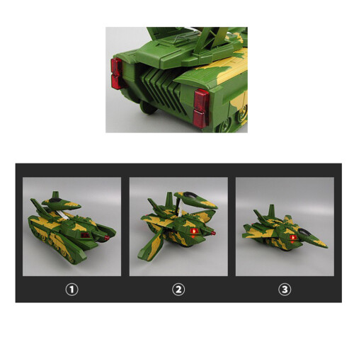Jouets Télécommandés Transformables Avion De Guerre Vert 2