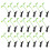 60Pcs Sprout Hårklippning Mini Bönspira 4